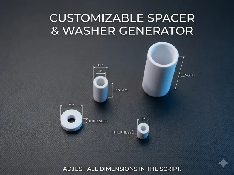 Ultimate Parametric Spacer & Standoff (Customizer)
