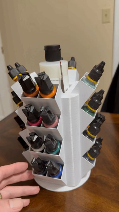 Airbrush paint bottle organizer 