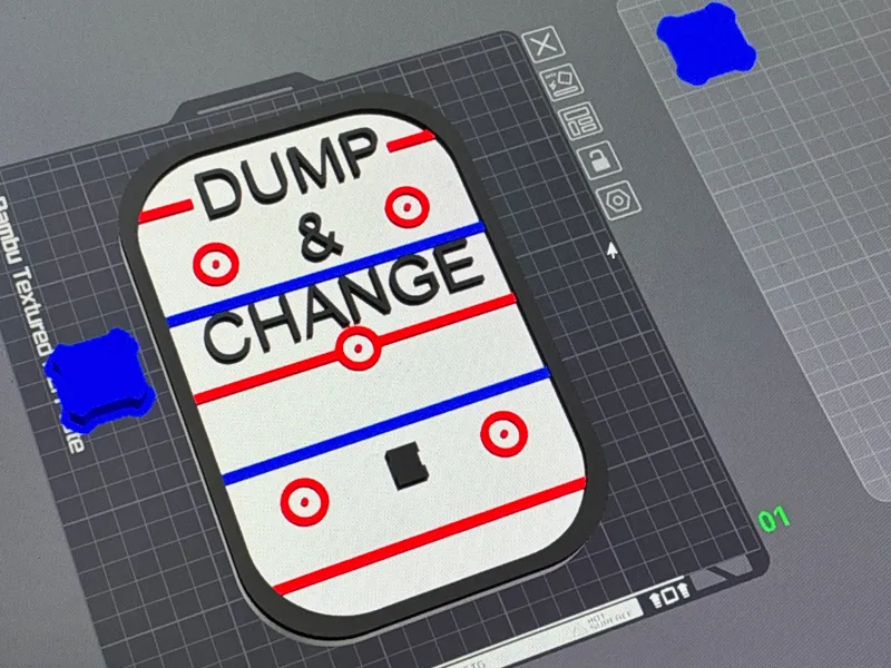 Dump and change baby change table sign