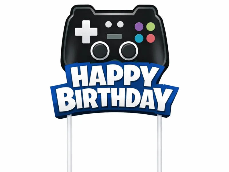 Cake topper Happy Birthday Controller