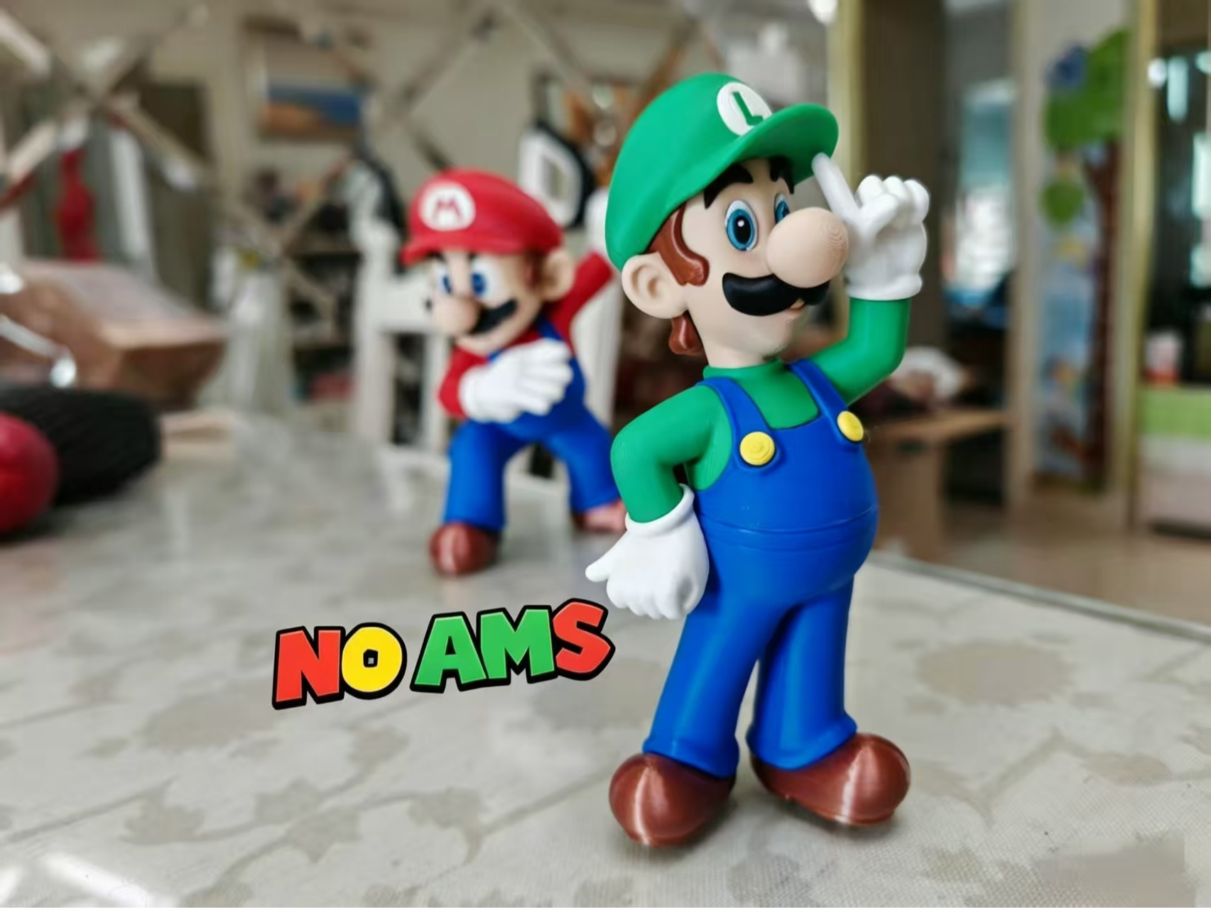 Miniatura 2 do modelo 3D 路易吉 Luigi  超级玛丽 马里奥 分件打印(无需AMS)