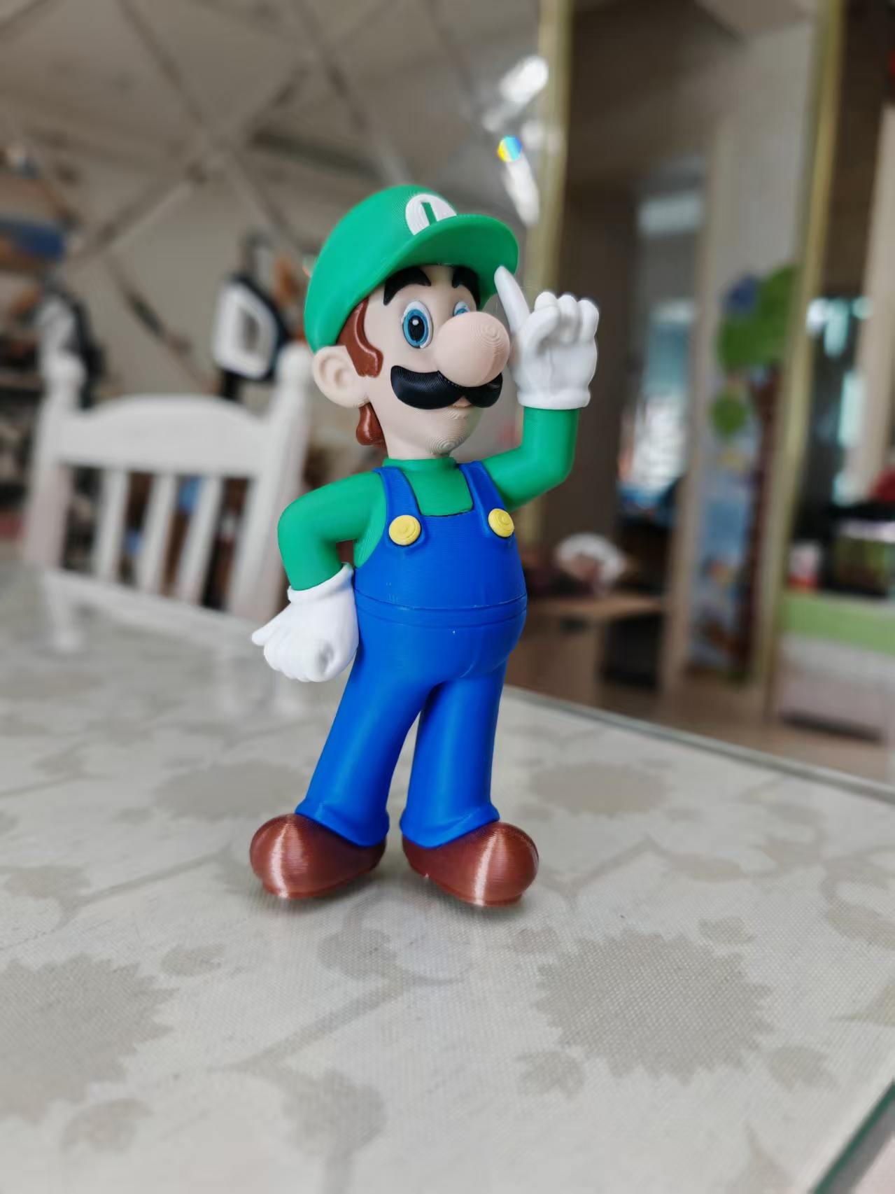 Miniatura 1 do modelo 3D 路易吉 Luigi  超级玛丽 马里奥 分件打印(无需AMS)