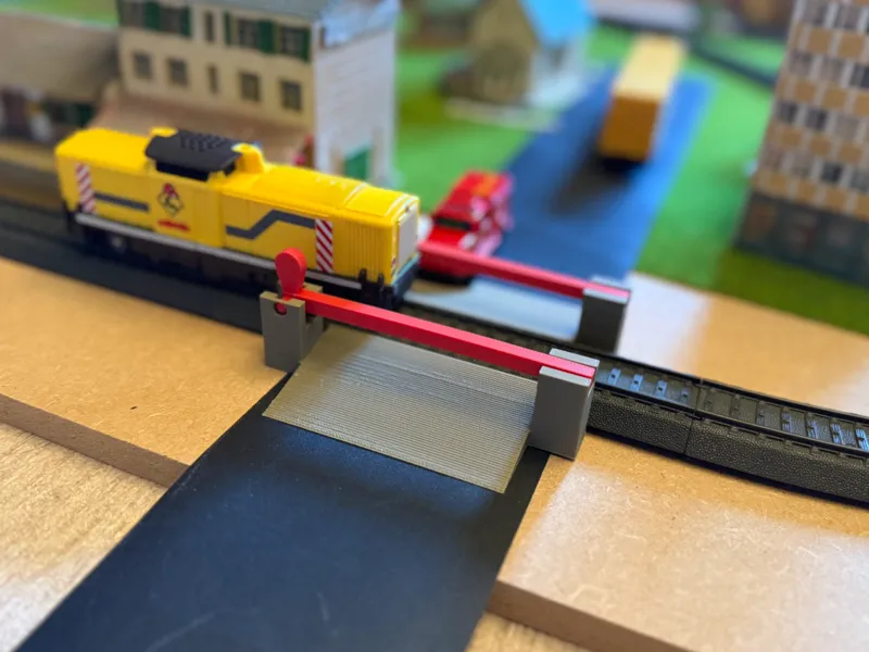 Railroad Level Crossing for Model Train Tracks