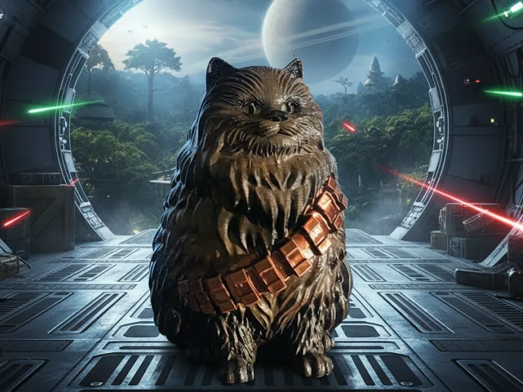 Chewbacca Cat - The Mighty Feline Co-pilot