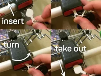Removable Coin for Shopping Cart Keychain(1-2€)