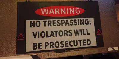 No Trespass Sign