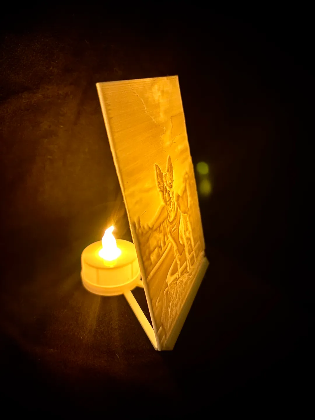 Tea Light Lithophane Stand view 2
