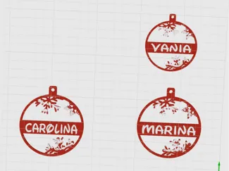 Bola Natal com Nome