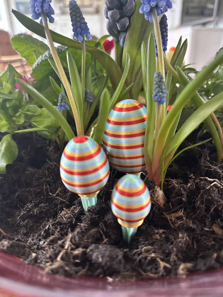 Easter Egg Plant Decoration - Free 3D Print Model - MakerWorld