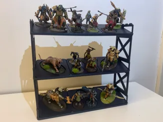 Vertical modular miniature display stand