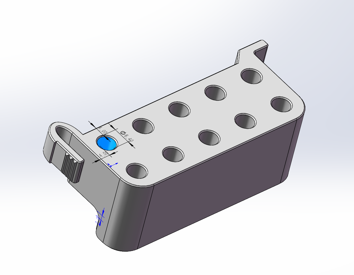Miniatura 3 do modelo 3D 方孔洞洞板钻头架