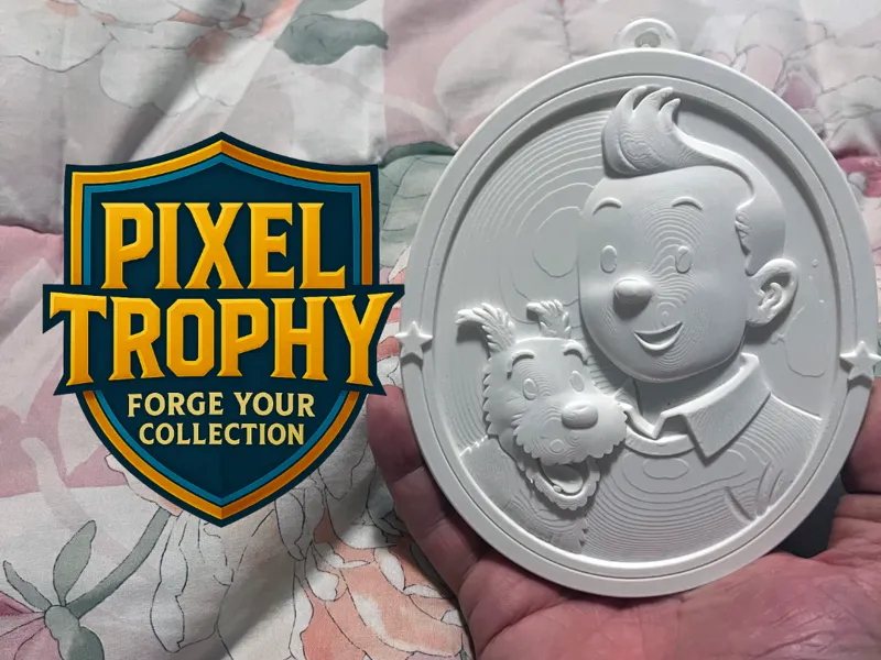 Pixel Trophy – Tintin & Snowy