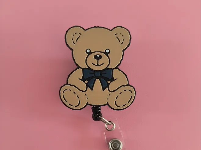 Teddy Bear Badge Reel/Magnet