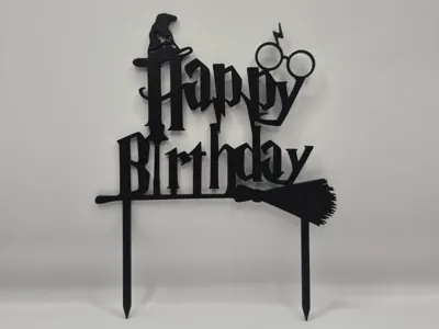 Harry Potter Themed Birthday Cake Topper