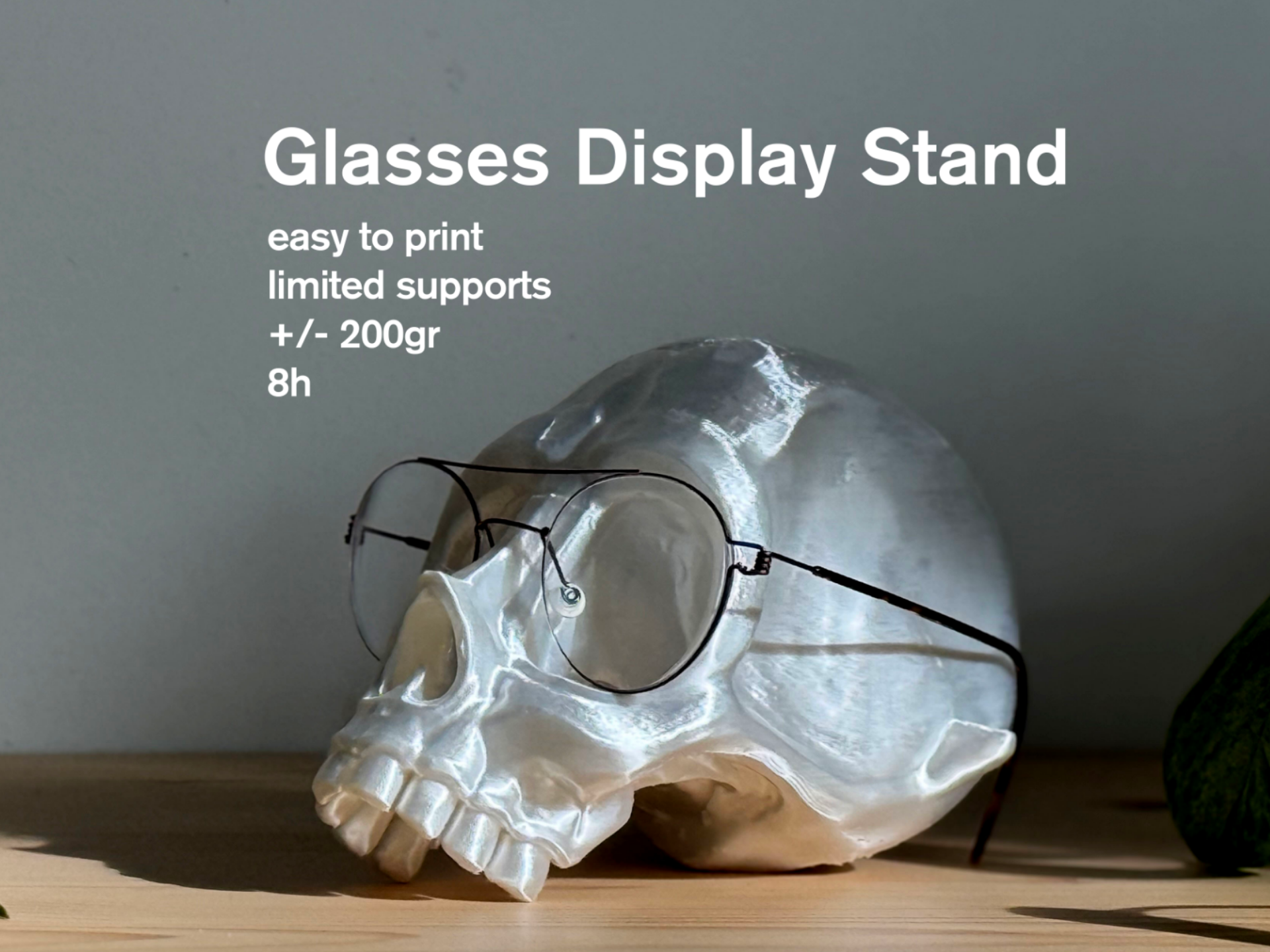 Glasses Display Stand stylized high detail Skull