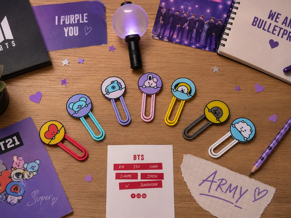 Clip o pieza de sujeción: BT21-Inspired Paper Clips. Referencia del modelo original.