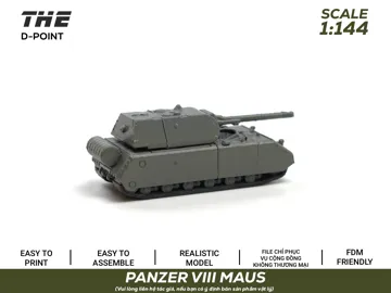 Llavero: German Tank MAUS | 1:144 Miniature Tank & Keychain — vista de referencia 4