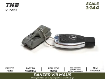 Llavero: German Tank MAUS | 1:144 Miniature Tank & Keychain — vista de referencia 2