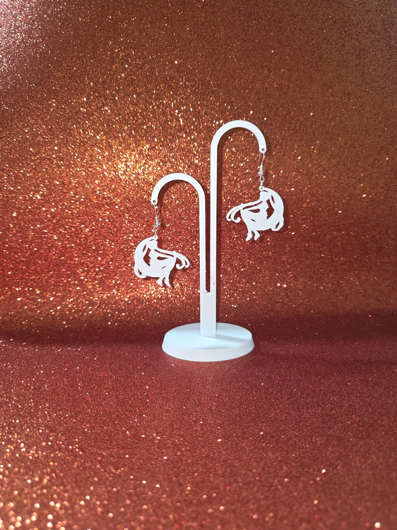 Sailor Moon on the moon earrings view 3