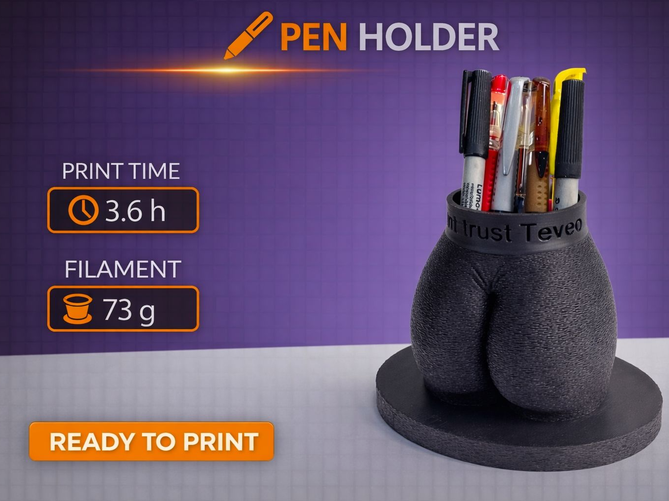 Pen Holder Modern Curve 