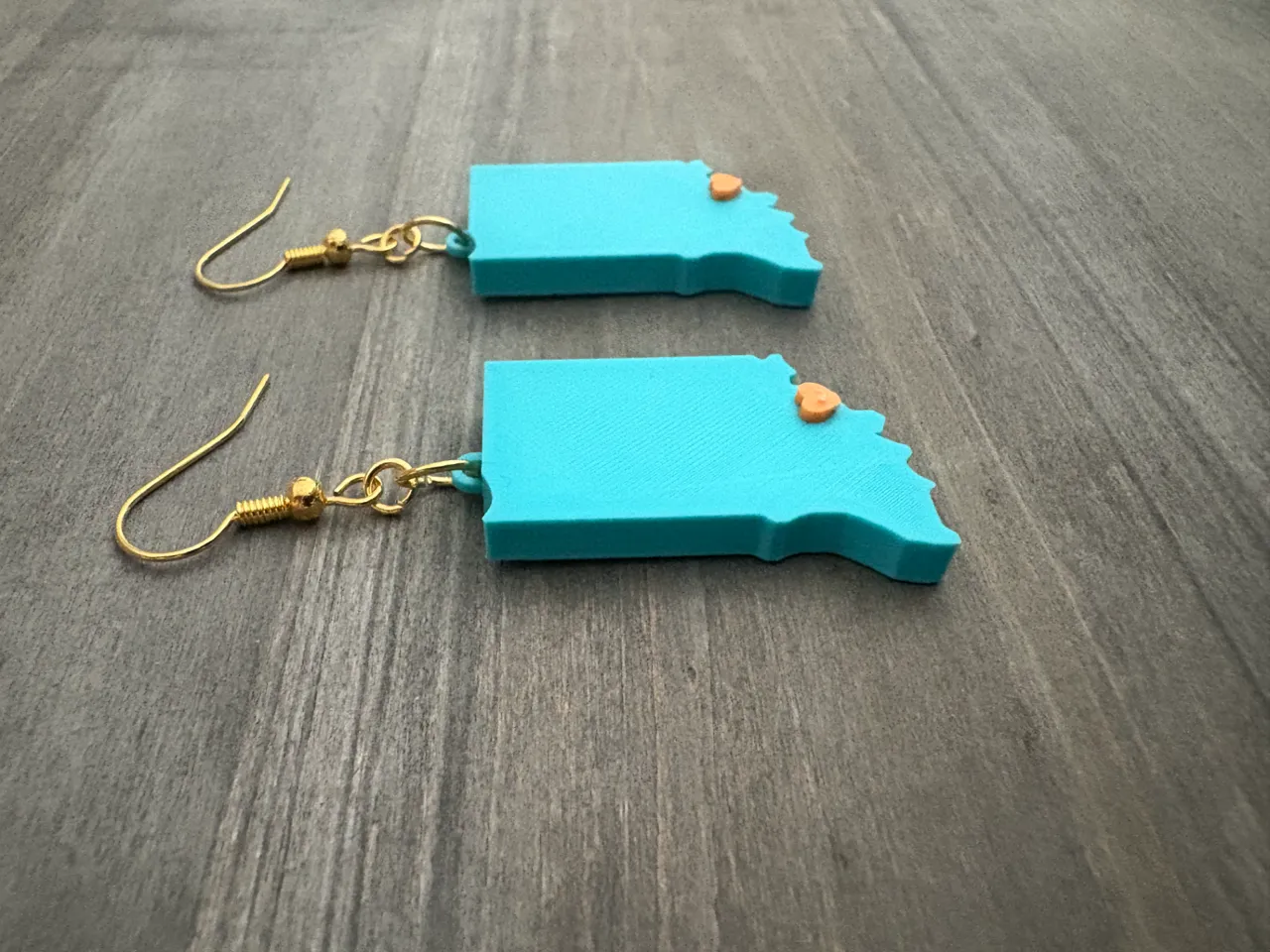 Heart of Indiana Drop Earrings (customize heart) view 3