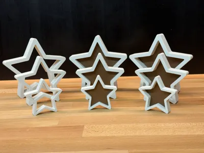 Modern 3D Chrismas Stars 