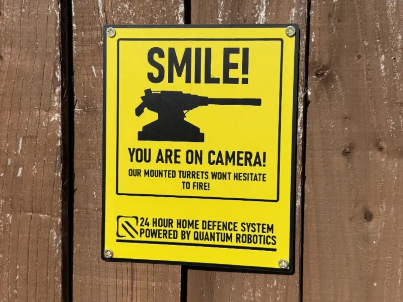 Quantum Robotics CCTV Sign V1