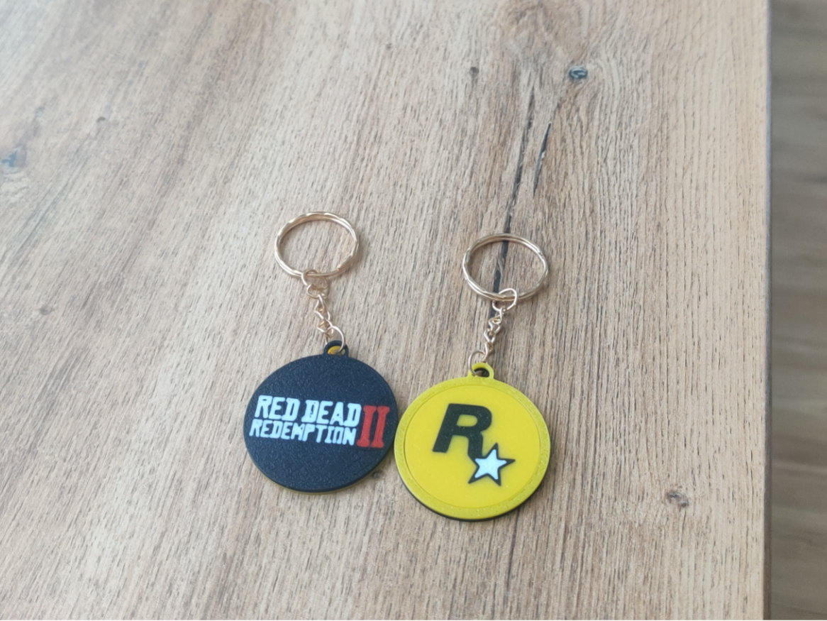 Red Dead Redemption / Rockstar keychain.