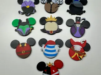 Villains Mickey Head Magnet