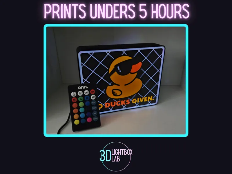 No Ducks Given (Lightbox Decor)