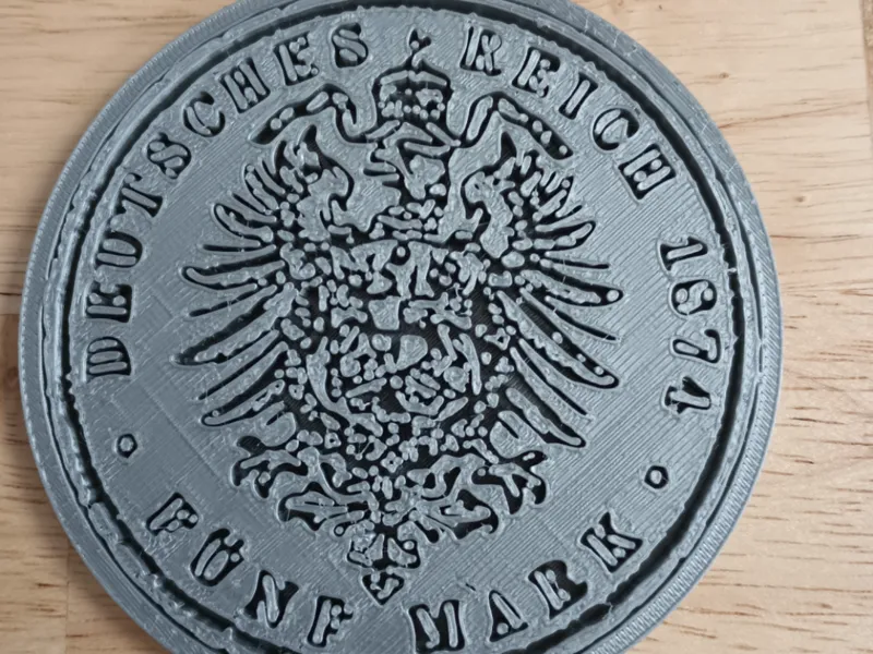 German 5 Mark Uniface Decor