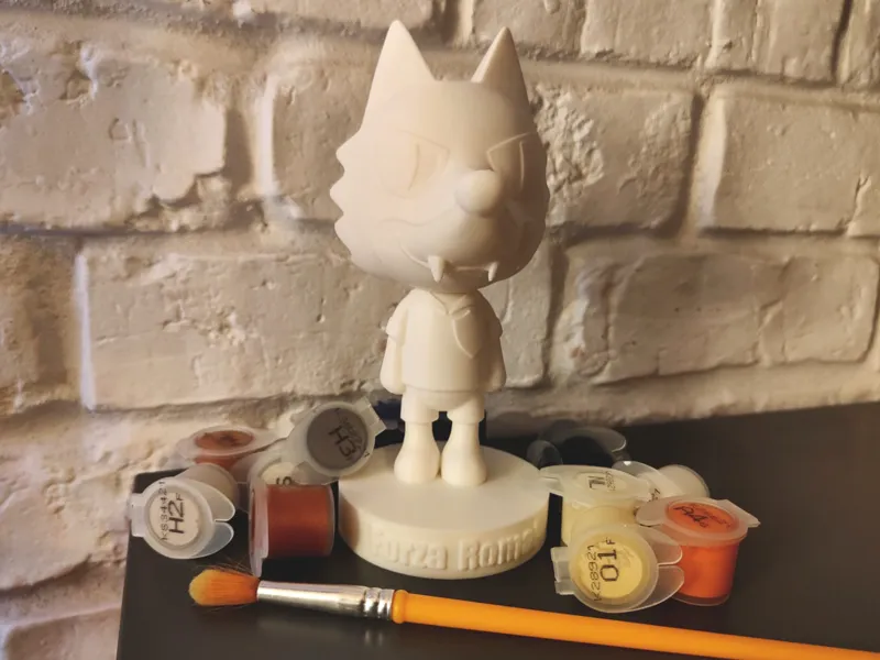 Lupetto ASRoma statuetta da colorare
