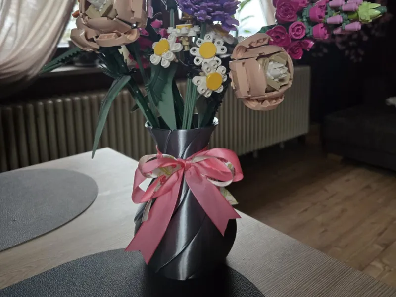 Twisted Vase for Brick Flowers