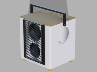 Portable Speaker Box with Bass Radiator