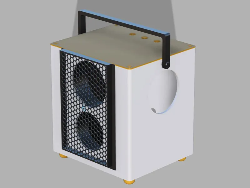 Portable Speaker Box with Bass Radiator