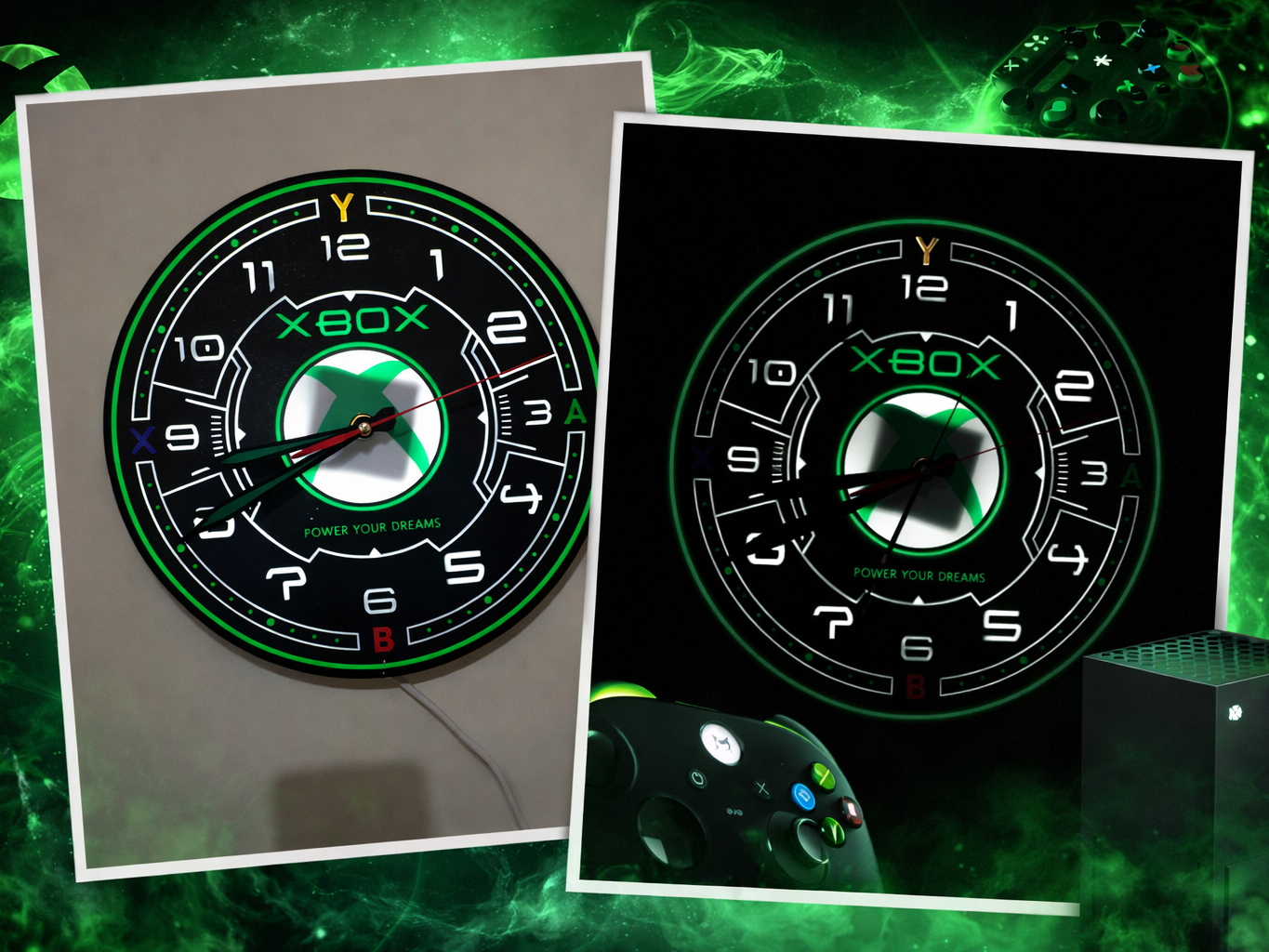 Xbox Lightbox Wall Clock