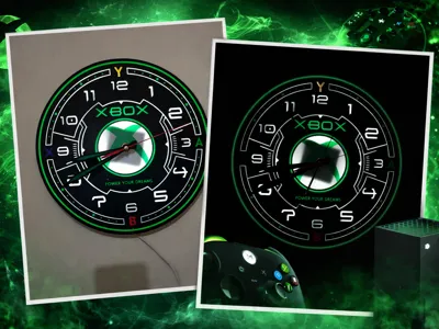 Xbox Lightbox Wall Clock