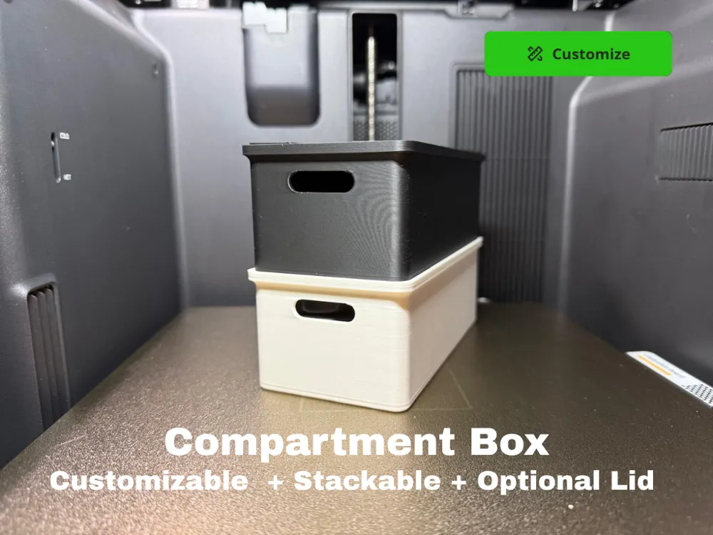 Organizador: Stackable Compartment Basket | Custom & Presets. Referencia del modelo original.