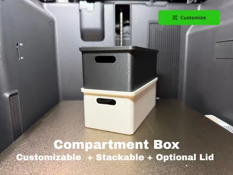 Organizador: Stackable Compartment Basket | Custom & Presets — referencia de MakerWorld
