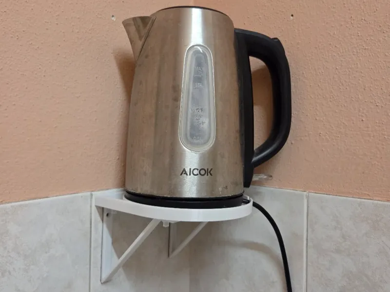 Wall-Mounted Kettle Shelf for Electric Kettles