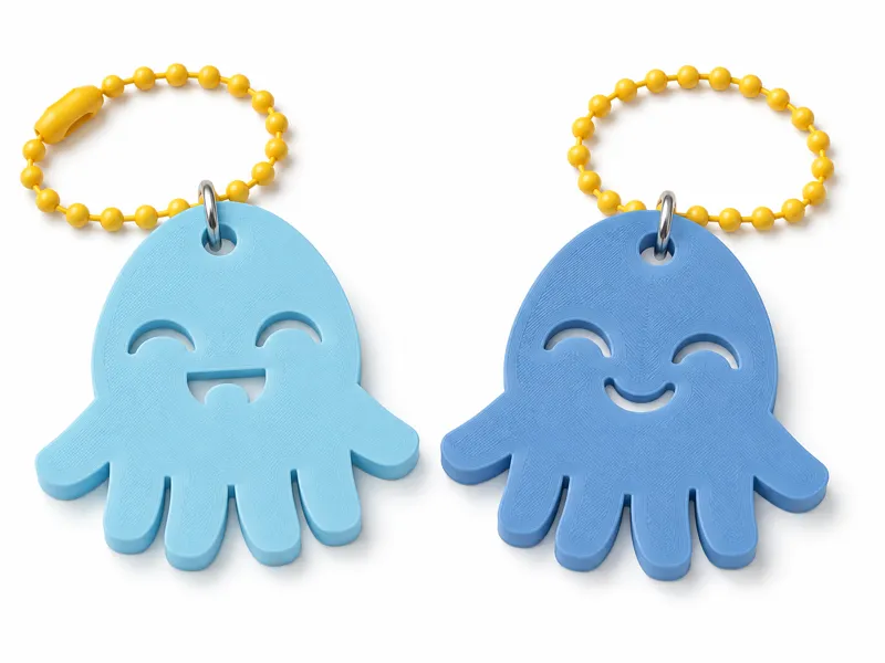 Happy Squid Keychains (Set of 2)