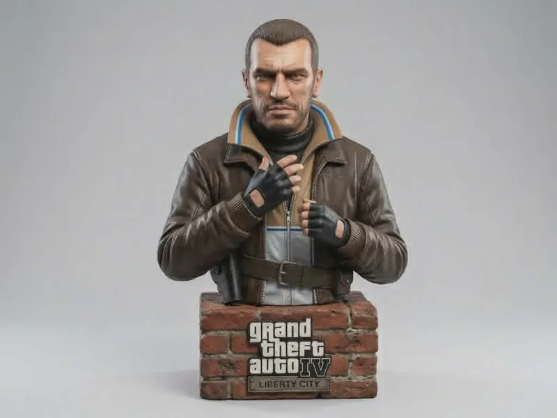 GTA IV Niko Bellic Bust Statue 25cm (v2)