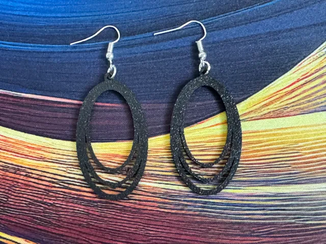 multi oval earring