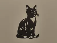 Silhouette de chat noir - décoration murale — photo 2