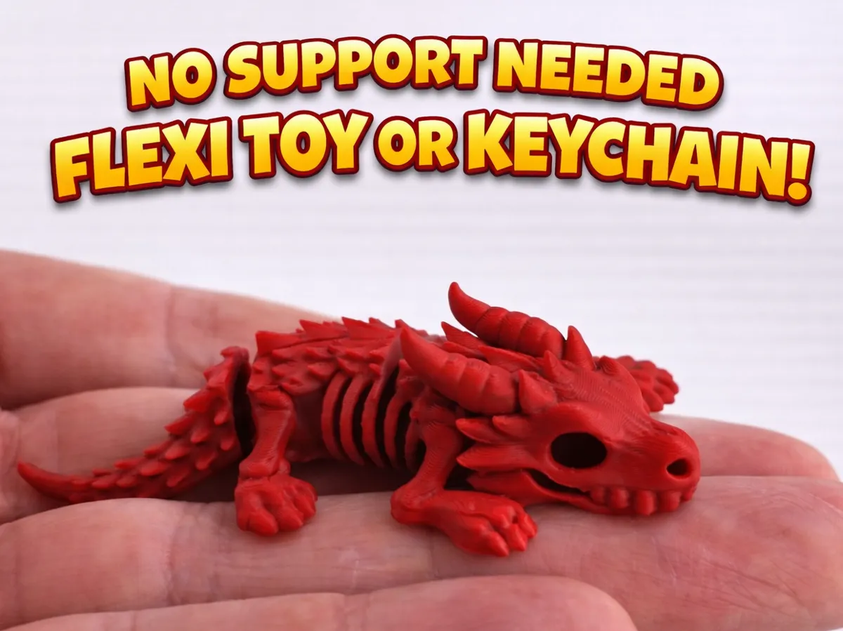 Flexi Dragon Toy & Keychain - Free 3D Print Model - MakerWorld
