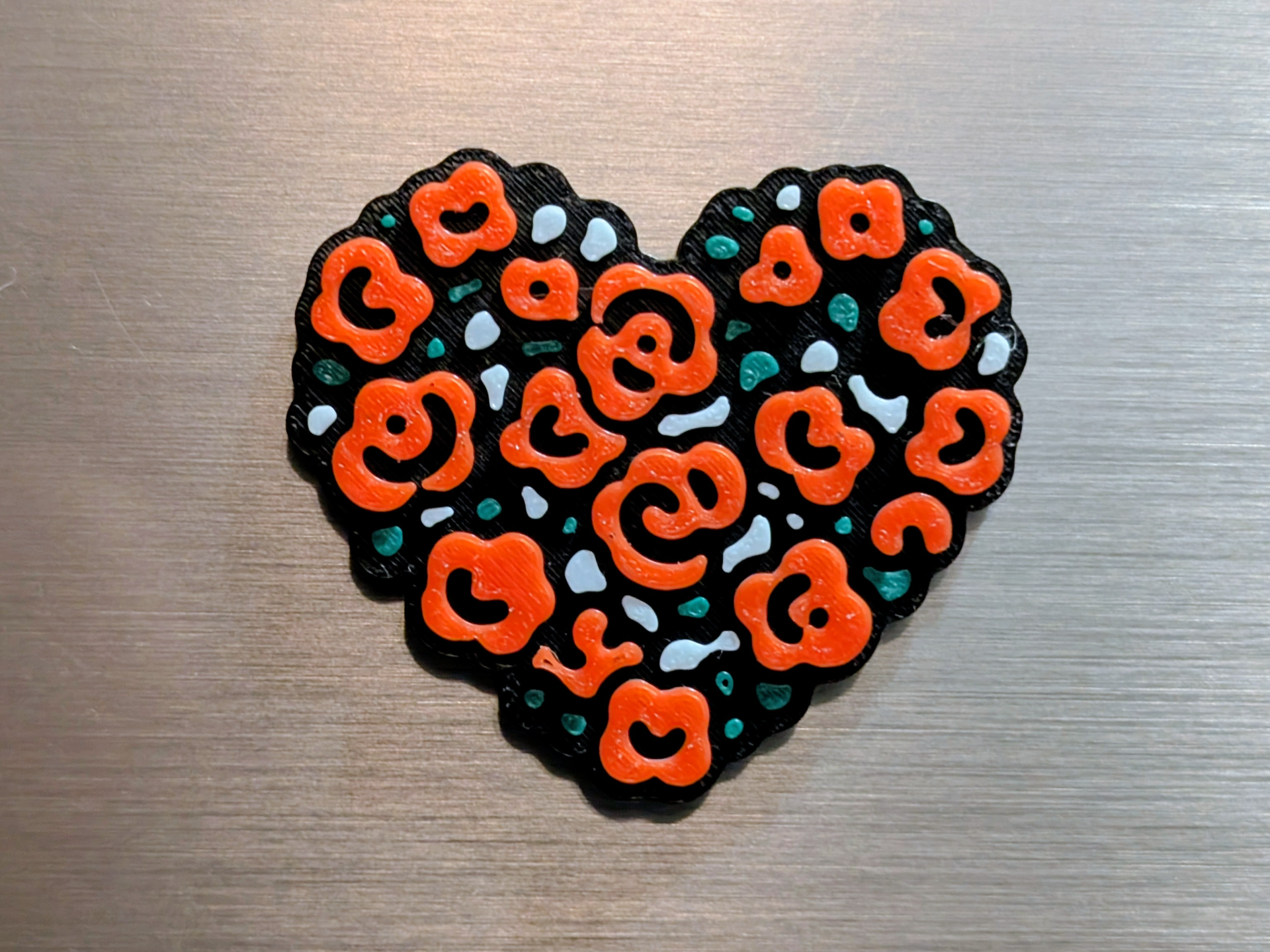 Heart of Roses Magnet - embossed design!