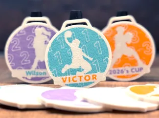 Customizable Basketball Medal - Podium + Name