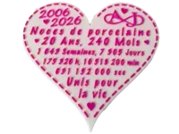 PLA 0.2mm / 2 parois / 15% infill Blanc/Magenta