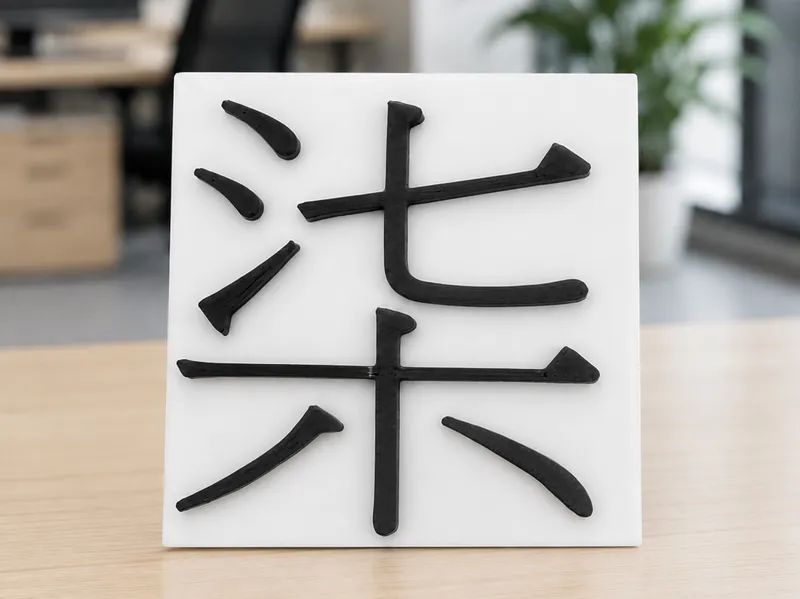 柒字桌面裝飾牌