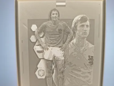3D Lithophane of Football Legends Johan Cruyff